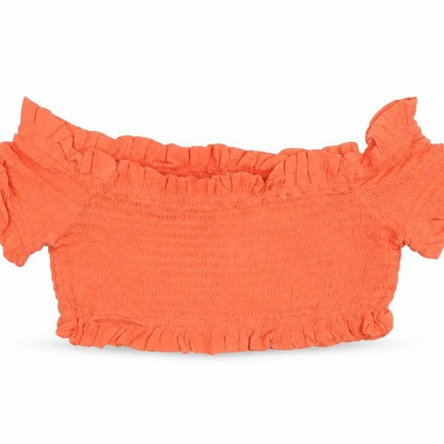 ASOS Womens Orange Viscose Cropped Tank Size 8 Off the Shoulder