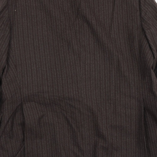 Marks and Spencer Mens Brown Striped Wool Jacket Suit Jacket Size L Regular