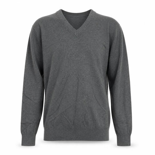 Gap Mens Grey V-Neck Cotton Pullover Jumper Size S Long Sleeve