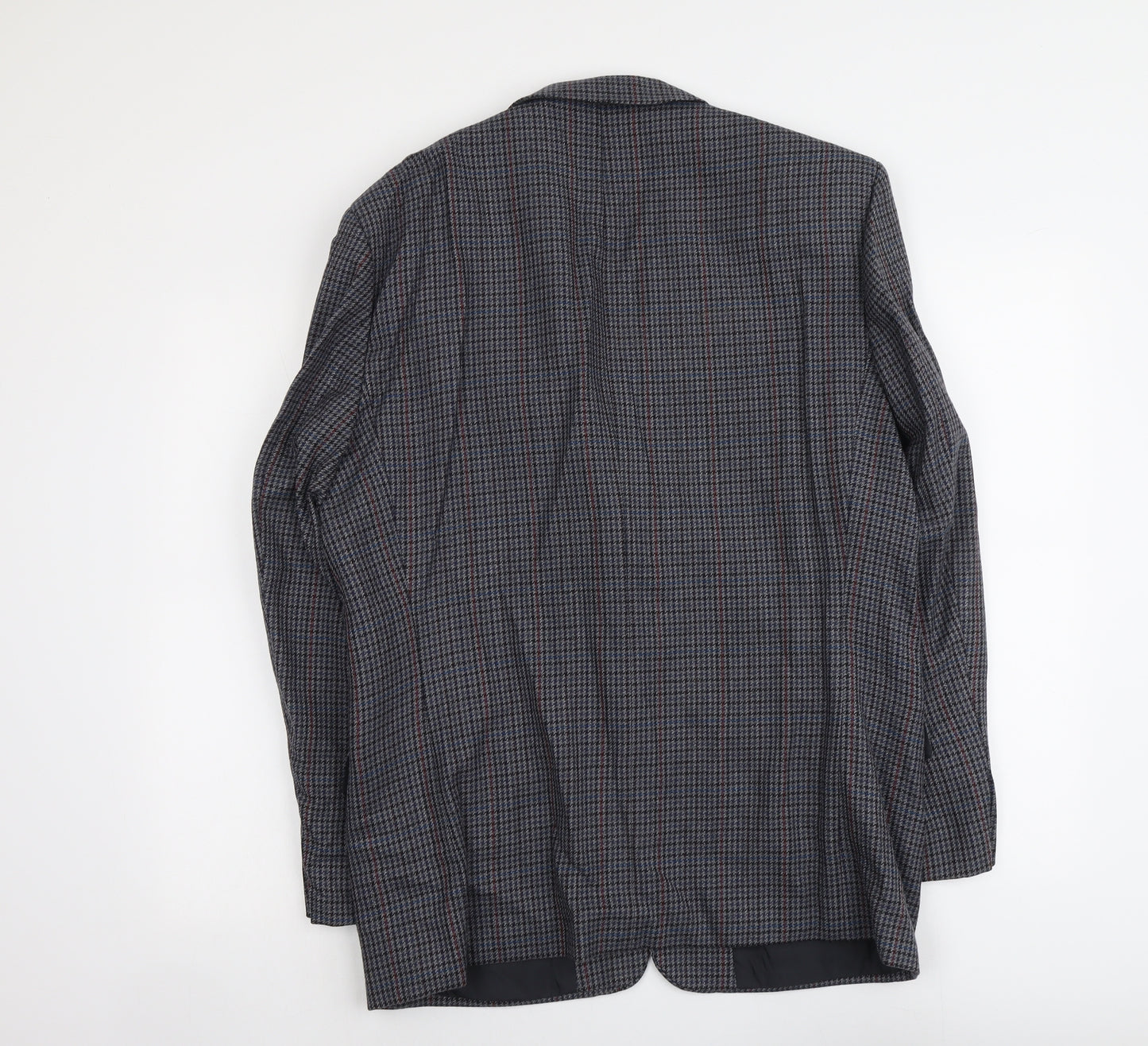 C&A Mens Blue Geometric Wool Jacket Blazer Size M Regular