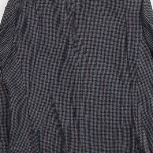 C&A Mens Blue Geometric Wool Jacket Blazer Size M Regular
