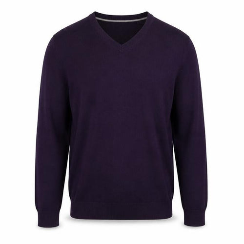 Burton Mens Purple V-Neck Cotton Pullover Jumper Size S Long Sleeve
