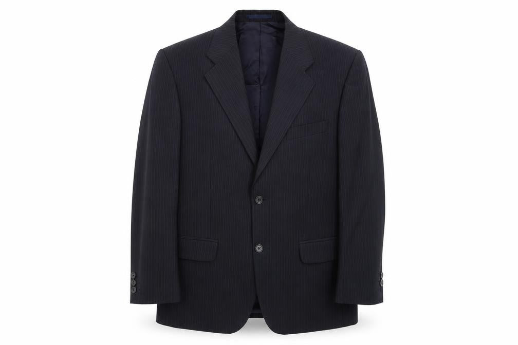 Suithouse Mens Black Striped Wool Jacket Suit Jacket Size 38 Regular