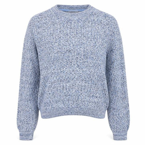 Frederik Anderson Womens Blue Round Neck Cotton Pullover Jumper Size M