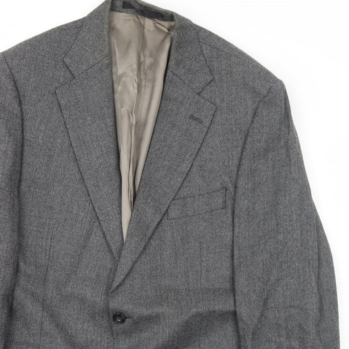 Marks and Spencer Mens Grey Wool Jacket Suit Jacket Size 42 Regular
