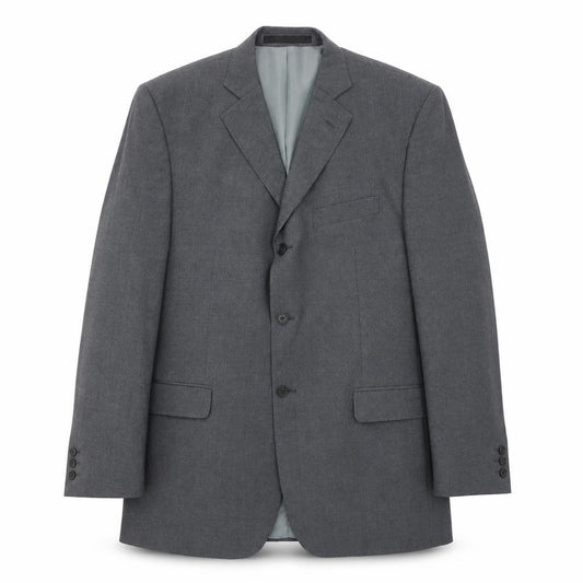 Front view of Marks & Spencer men’s grey polyester jacket suit jacket, size 42, regular
