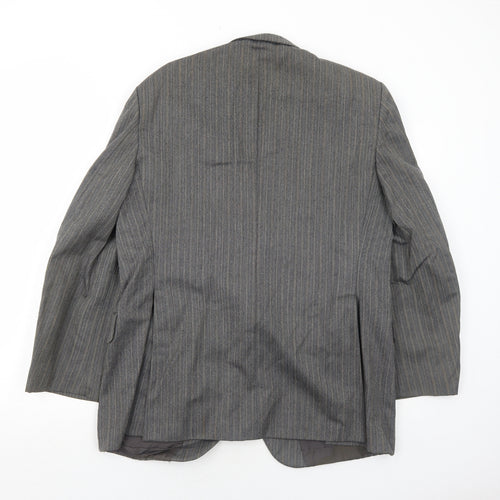 Austin Reed Mens Grey Striped Wool Jacket Suit Jacket Size 42 Regular