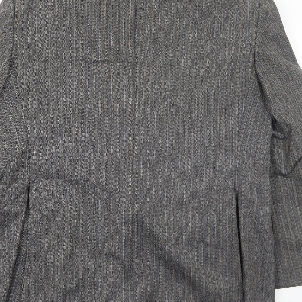 Austin Reed Mens Grey Striped Wool Jacket Suit Jacket Size 42 Regular