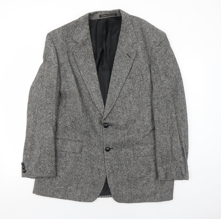 Marks and Spencer Mens Grey Wool Jacket Suit Jacket Size 44 Regular