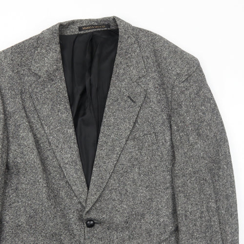 Marks and Spencer Mens Grey Wool Jacket Suit Jacket Size 44 Regular