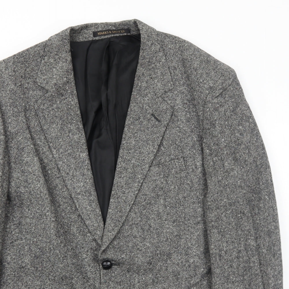 Marks and Spencer Mens Grey Wool Jacket Suit Jacket Size 44 Regular