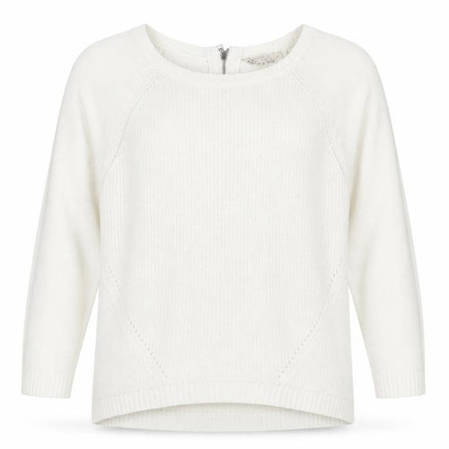 M&Co Womens White Round Neck Acrylic Pullover Jumper Size 16