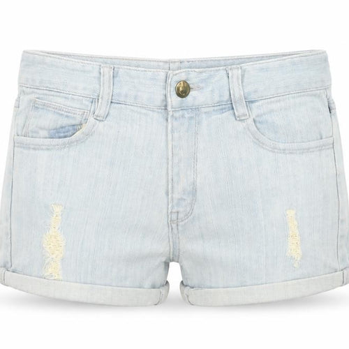 FC Jeans Womens Blue Cotton Hot Pants Shorts Size 30 in Regular Zip
