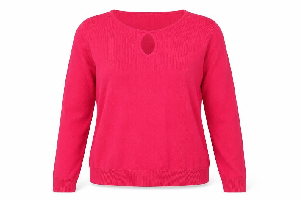 Marks and Spencer Womens Pink Round Neck Acrylic Pullover Jumper Size 14