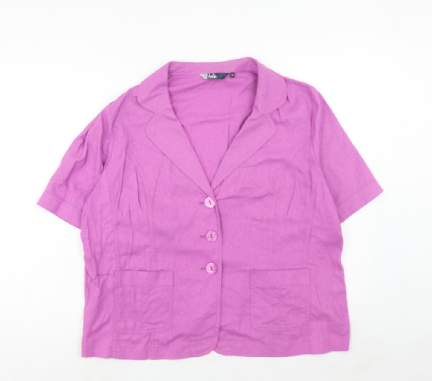 EWM Womens Purple Jacket Blazer Size 22 Button