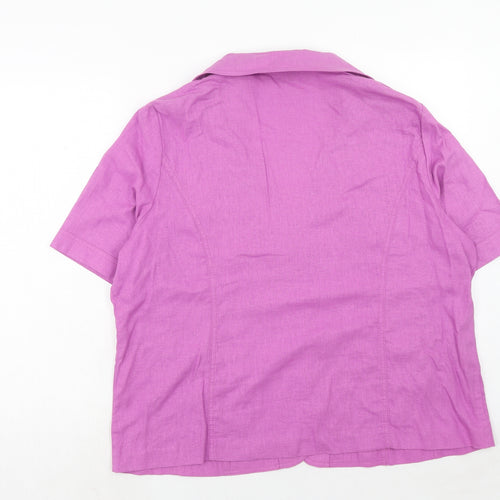 EWM Womens Purple Jacket Blazer Size 22 Button