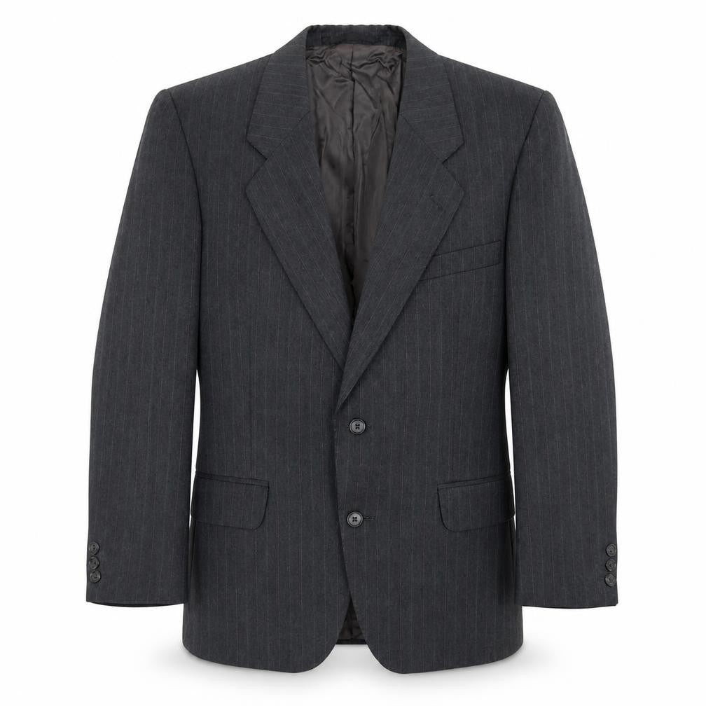 Chatsworth Mens Grey Striped Wool Jacket Suit Jacket Size 38 Regular