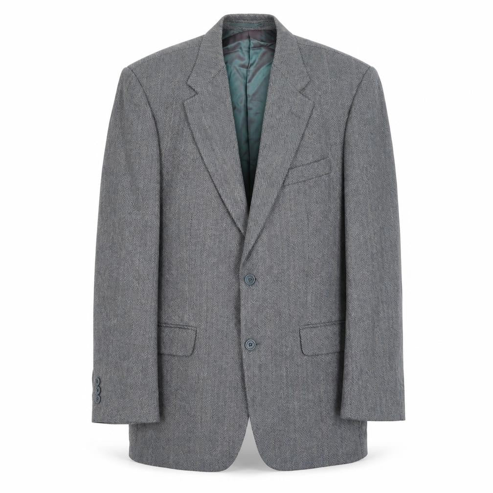 Front view of West Brook men’s grey wool jacket suit jacket, size 42, regular