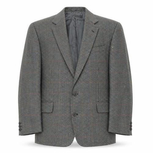 Burton Mens Grey Geometric Wool Jacket Suit Jacket Size 42 Regular