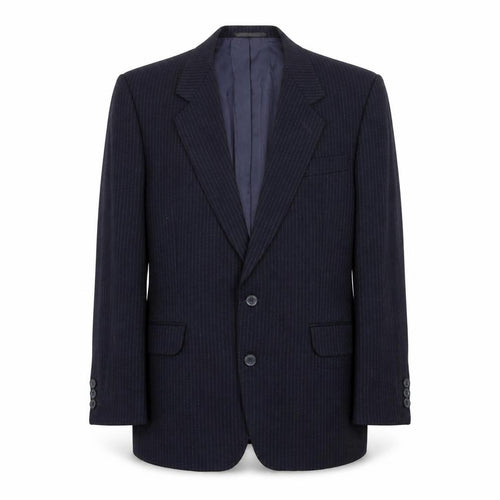 BHS Mens Blue Striped Wool Jacket Suit Jacket Size 36 Regular