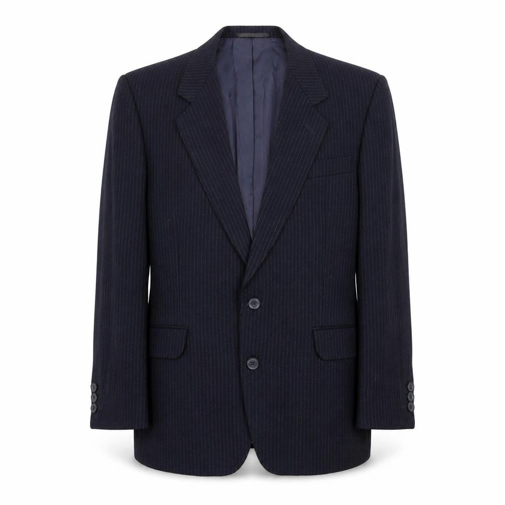 BHS Mens Blue Striped Wool Jacket Suit Jacket Size 36 Regular