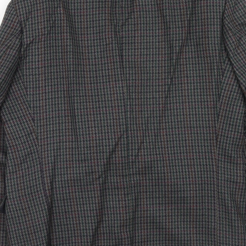 St.Michael Mens Grey Geometric Wool Jacket Blazer Size 38 Regular