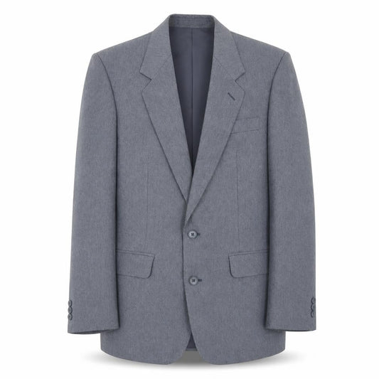 Front view of Greenwoods men’s blue polyester jacket suit jacket, size 40, regular