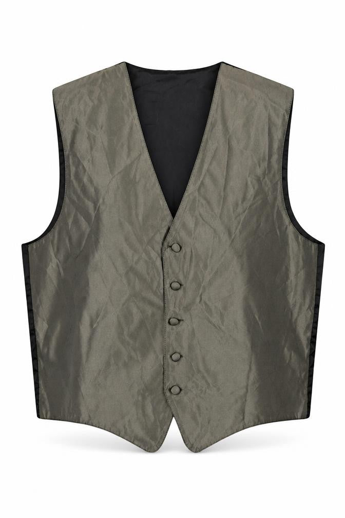 Oleg Cassini Mens Green Polyester Jacket Suit Waistcoat Size L Regular