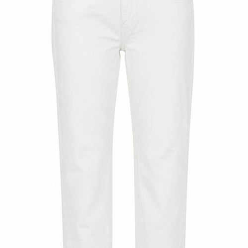 ORSAY Womens White Cotton Straight Jeans Size 6 Regular Zip