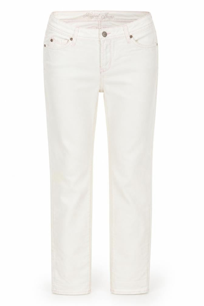 Nougat Womens Ivory Cotton Straight Jeans Size 27 in Regular Zip