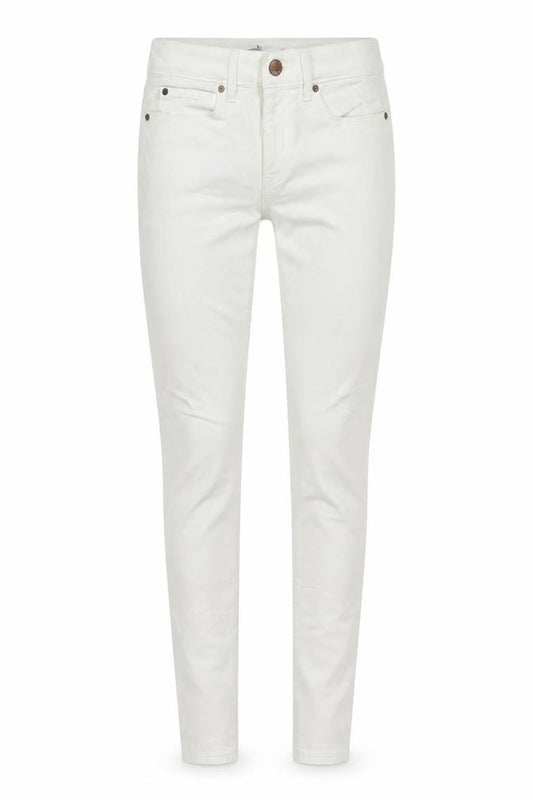 Front view of Gap women’s white cotton skinny jeans, size UK 24, in regular zip