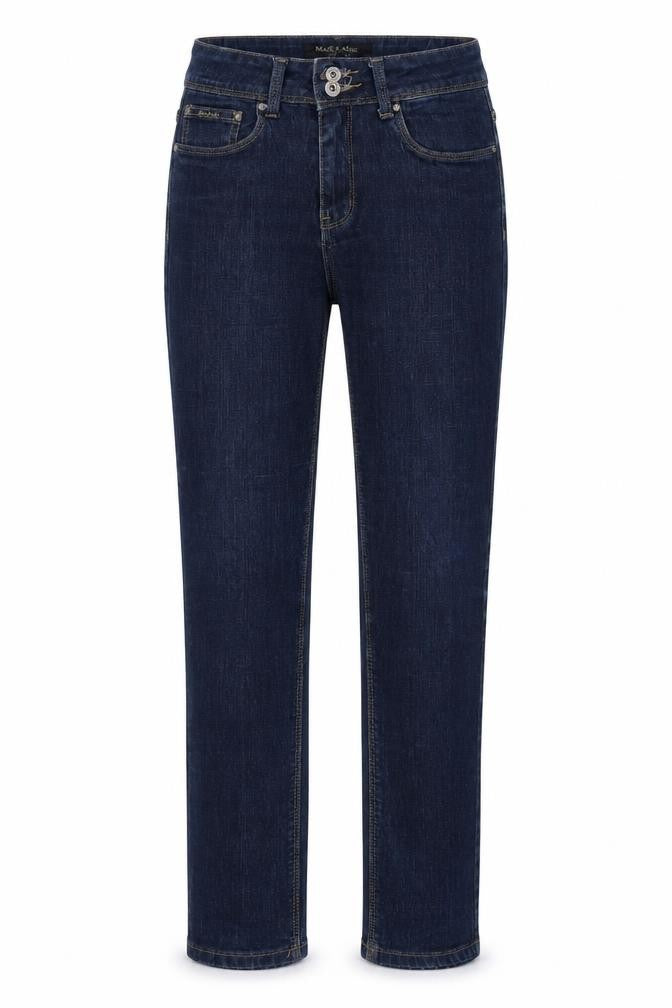 Marc Lauge Womens Blue Cotton Straight Jeans Size 8 Regular Zip