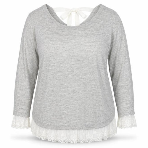 Divided by H&M Womens Grey Round Neck Acrylic Pullover Jumper Size 2XL - Shirt Insert