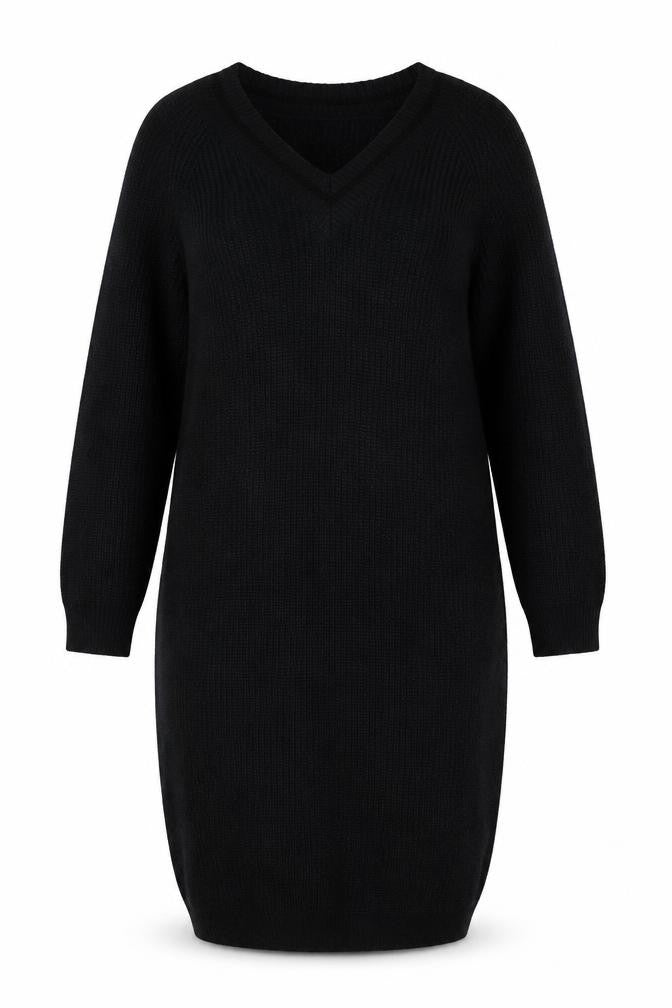 ASOS Womens Green Acrylic Jumper Dress Size 4 V-Neck Pullover
