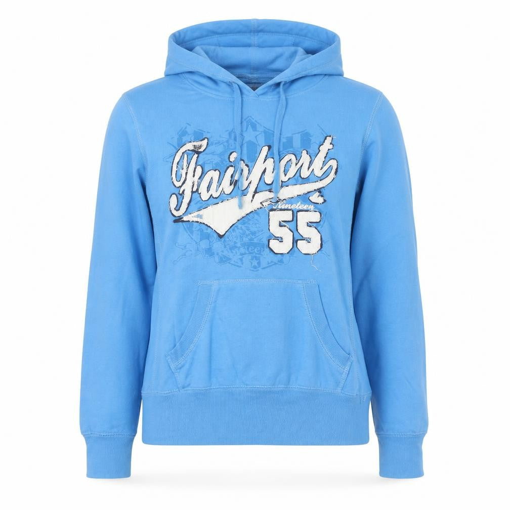 FairPart Womens Blue Polyester Pullover Hoodie Size 12 Pullover