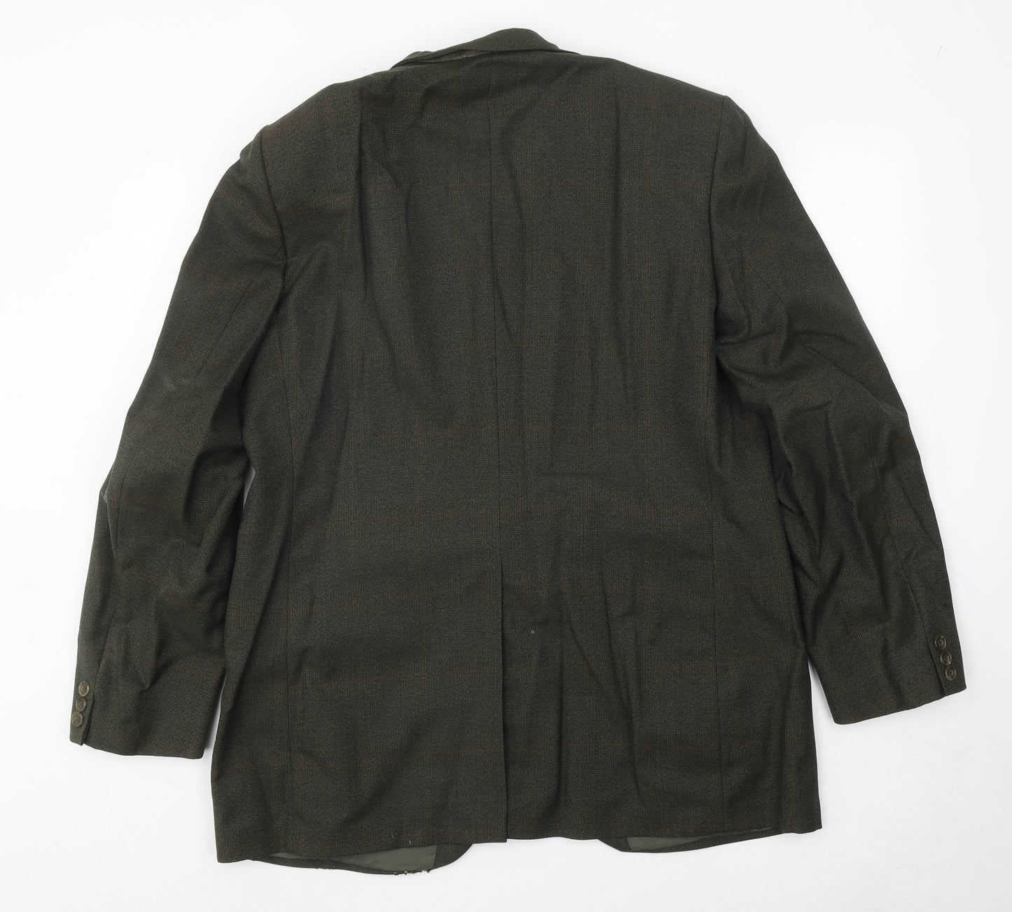 Dunn & Co Mens Green Check Wool Jacket Blazer Size 42 Regular