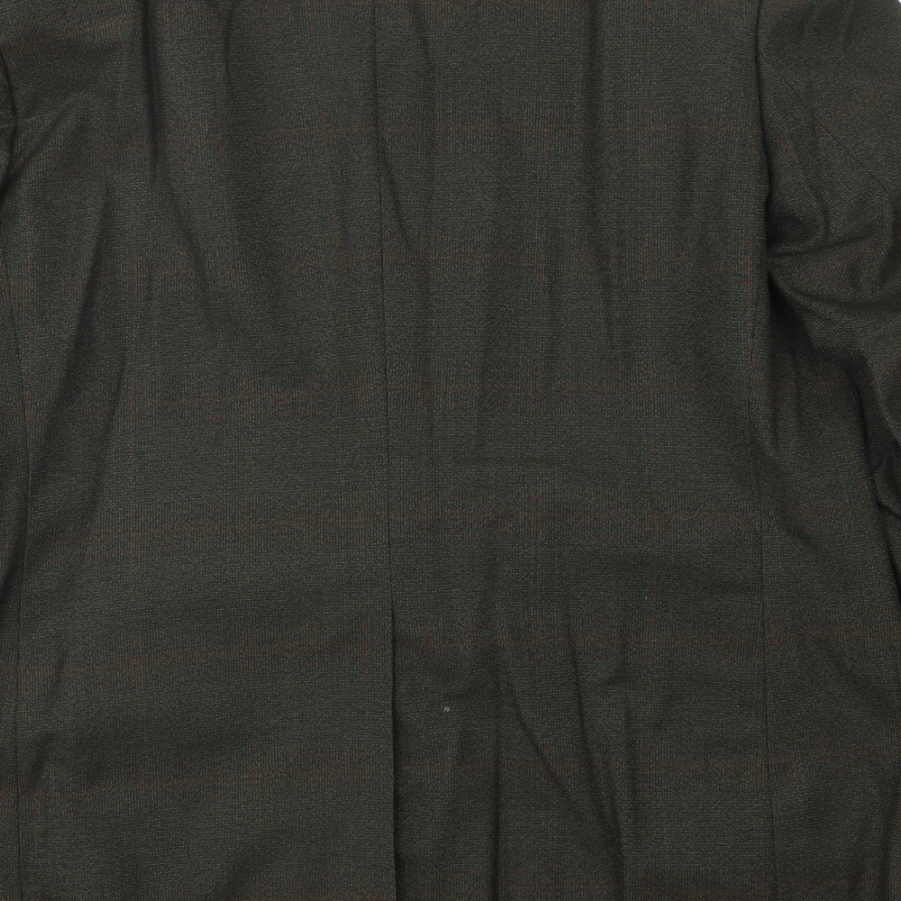 Dunn & Co Mens Green Check Wool Jacket Blazer Size 42 Regular