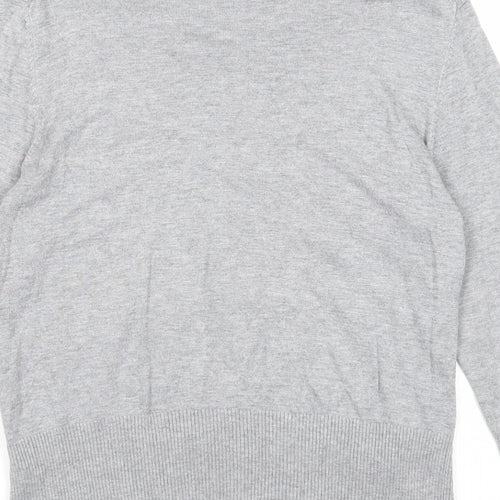 Marks and Spencer Womens Grey Round Neck Viscose Cardigan Jumper Size 14