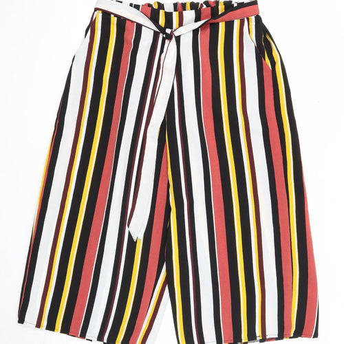 Select Womens Multicoloured Striped Polyester Trousers Size 14 Regular