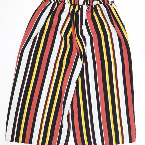 Select Womens Multicoloured Striped Polyester Trousers Size 14 Regular