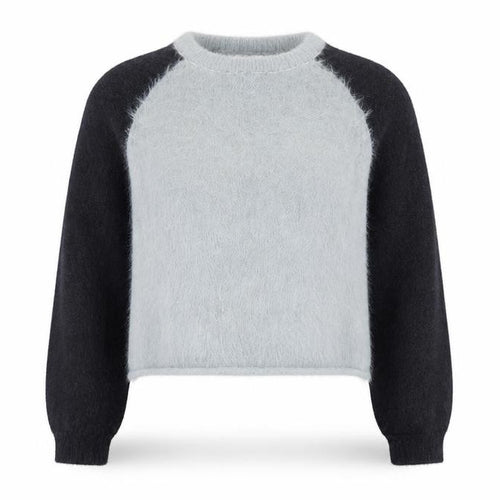 FOREVER 21 Womens Grey Round Neck Polyamide Henley Jumper Size S