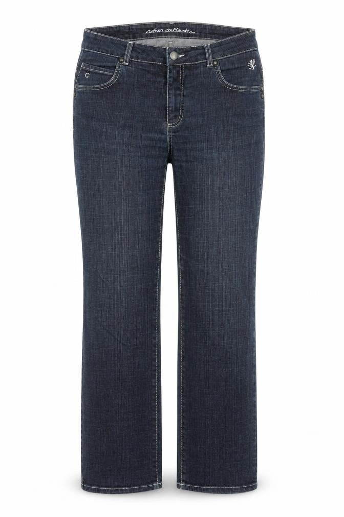 colac collection Womens Blue Cotton Straight Jeans Size 42 in Regular Zip