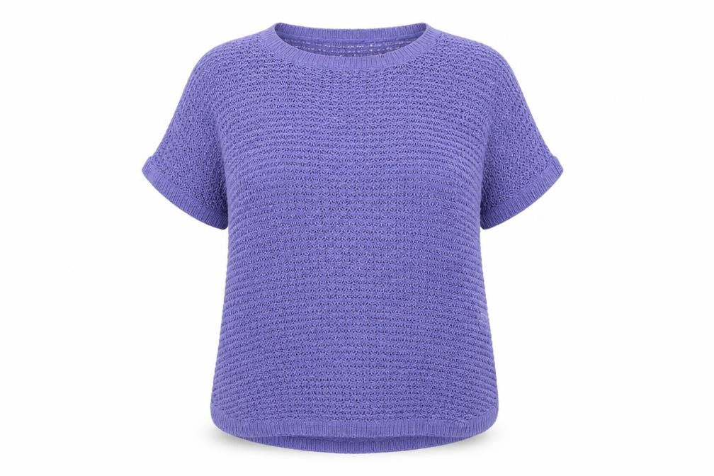 INTUITION Womens Purple Round Neck Acrylic Pullover Jumper Size 16