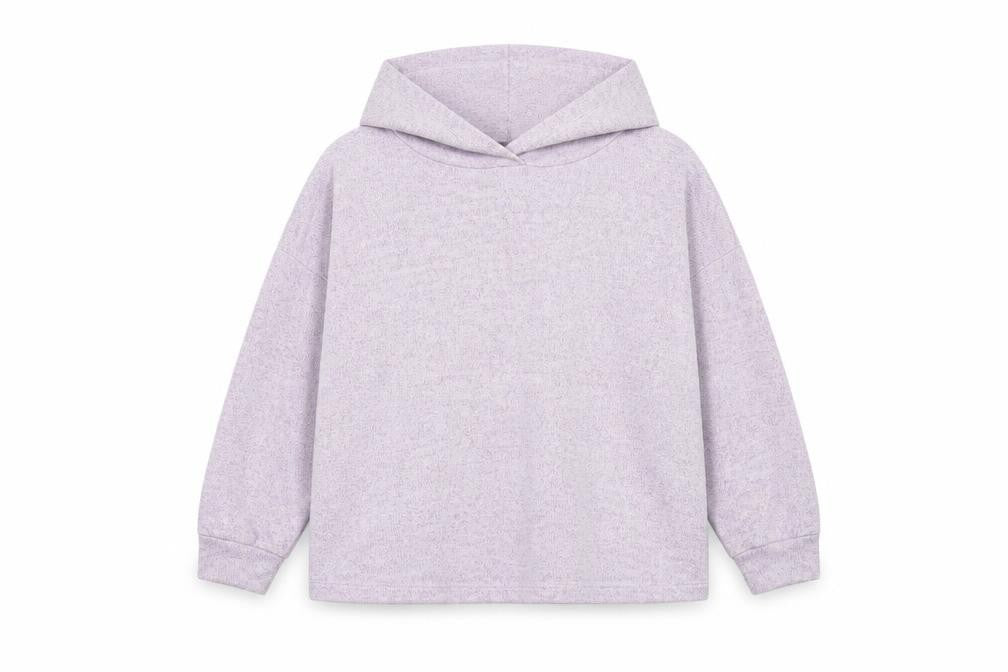Marks and Spencer Girls Purple Viscose Pullover Hoodie Size 6-7 Years Pullover