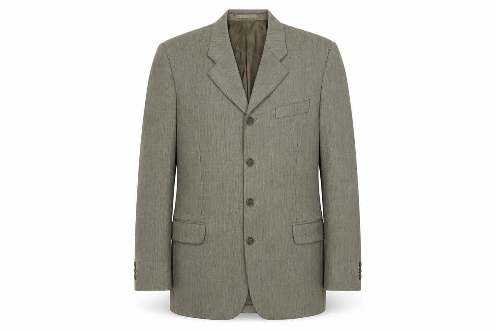 Remus Uomo Mens Brown Striped Polyester Jacket Suit Jacket Size 38 Regular