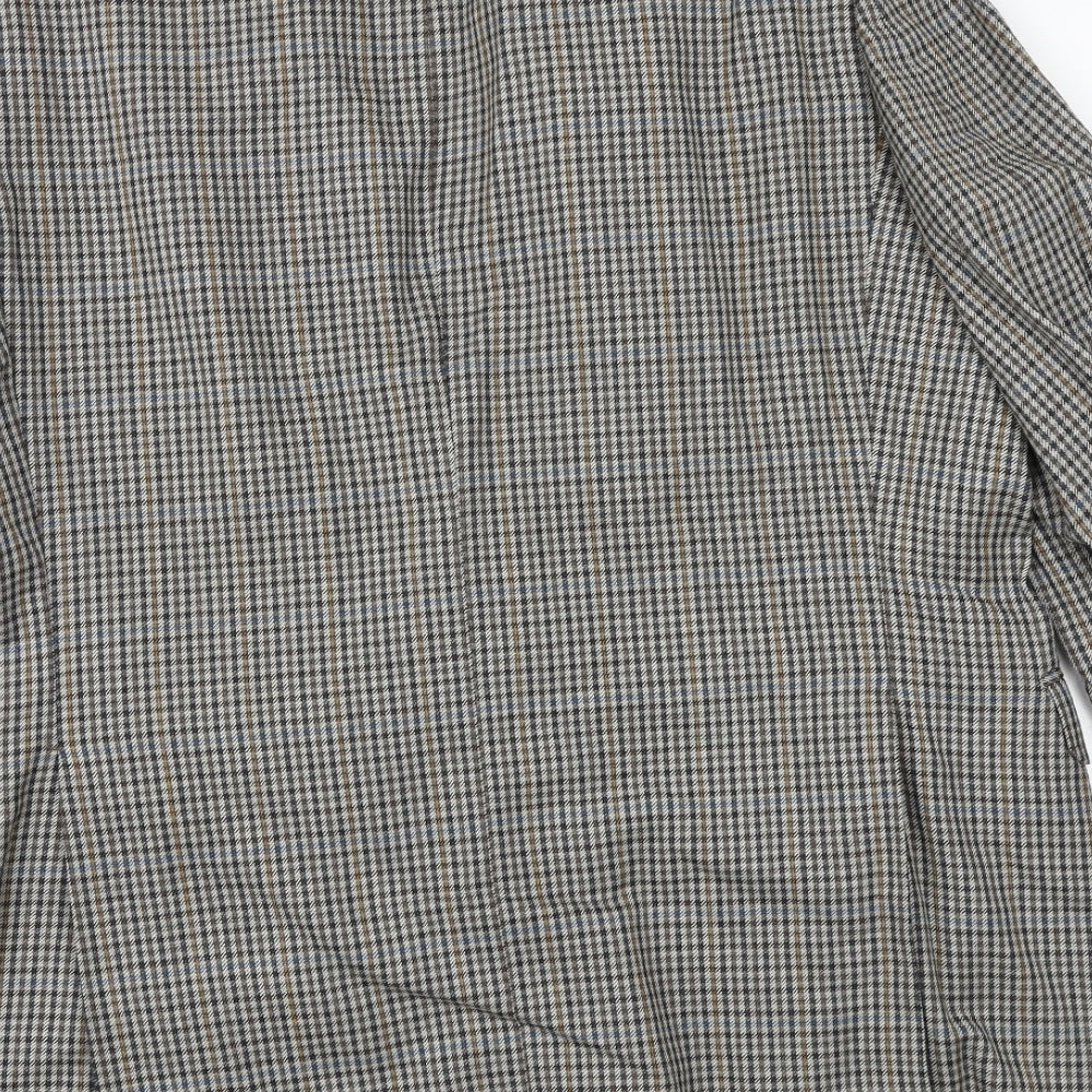 St Michael Mens Multicoloured Geometric Wool Jacket Blazer Size 42 Regular