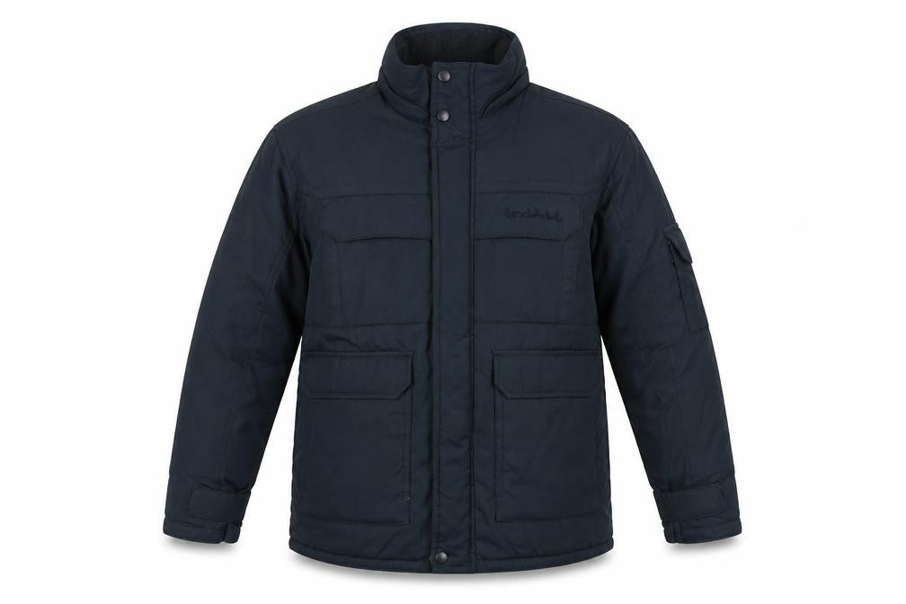 Front view of Frostbite boys’ blue shirt jacket jacket, size 9-10, years zip