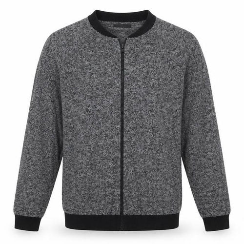 ASOS Mens Grey Round Neck Polyester Full Zip Jumper Size L Long Sleeve Zip