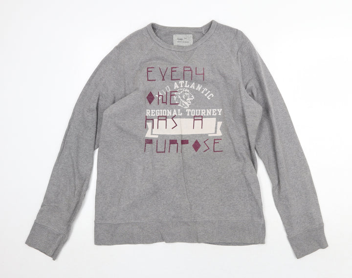 Gap Mens Grey Cotton Pullover Sweatshirt Size S