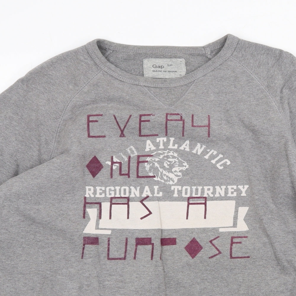 Gap Mens Grey Cotton Pullover Sweatshirt Size S
